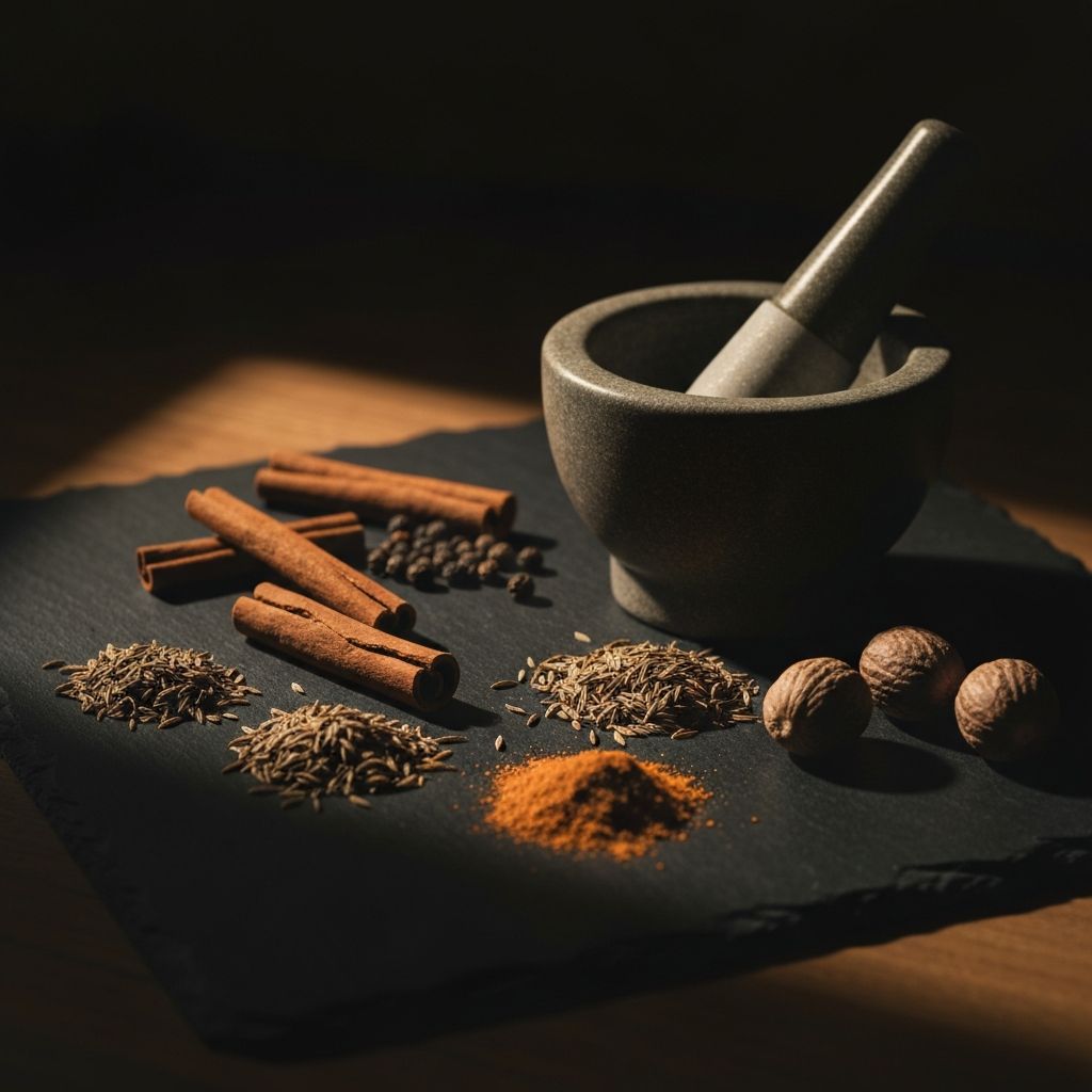 Rempah-rempah dan herbal alami dalam konteks kuliner dan tradisional